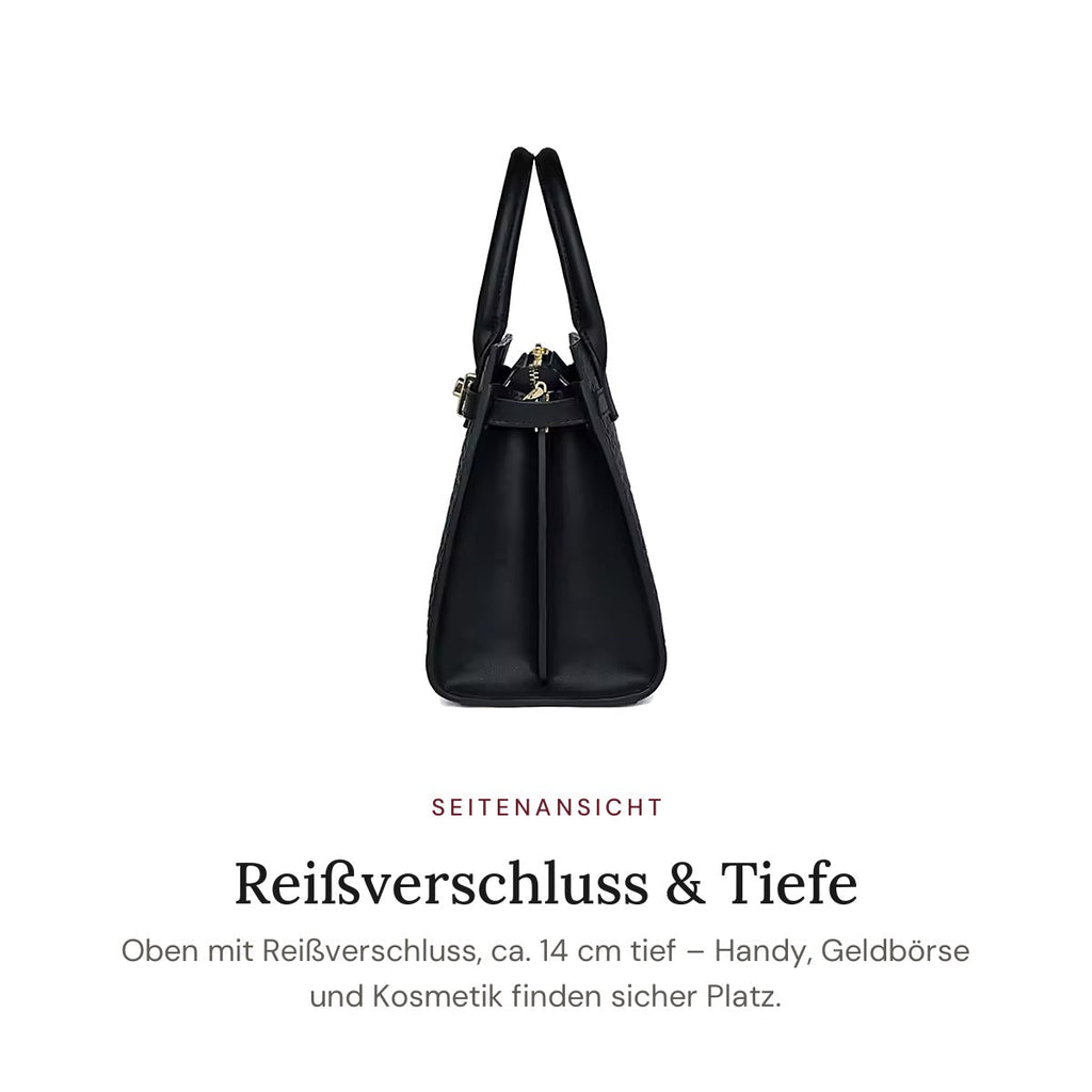Valencia Seitenansicht – Reißverschluss oben, ca. 14 cm tief